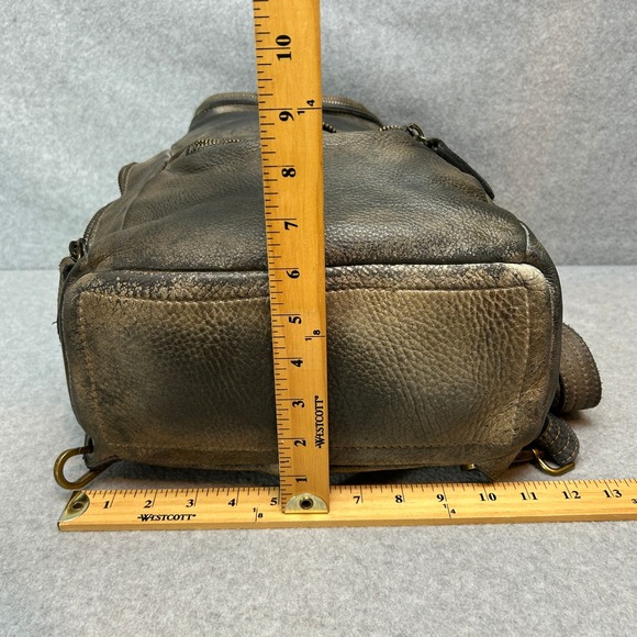 Bayside 1984 Lusher Backpack Distressed Soft‎ Italian Leather Pewter Gray Boho main image 4